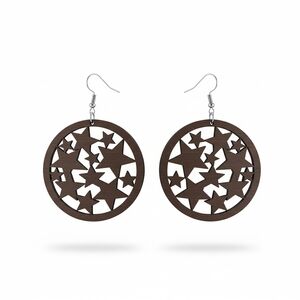 Star Burst ▪︎ Wood Enriched Laser Cut Earringz
